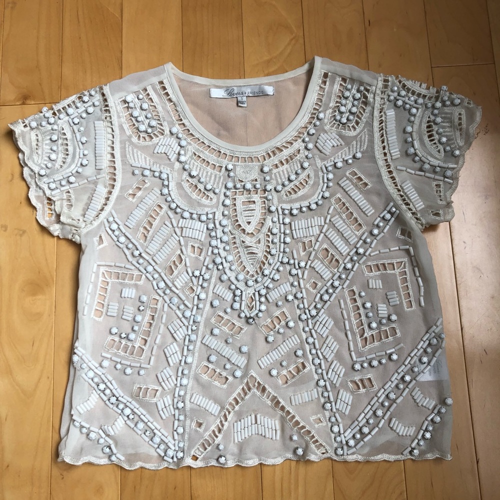 Lovers + Friends Beaded Top